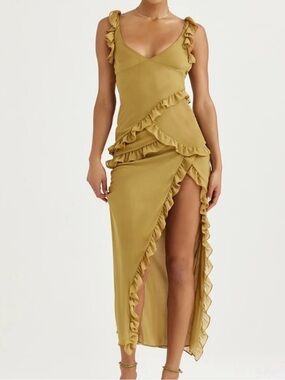 House of CB PIXIE, Olive dress. Size XS (US 0-2)